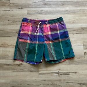 Polo Ralph Lauren Multicolor Plaid Swim Trunks